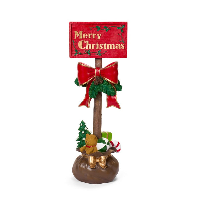 NUVOLE DI STOFFA Cartello Merry Christmas con Sacco Regali 33x27,5x92 cm