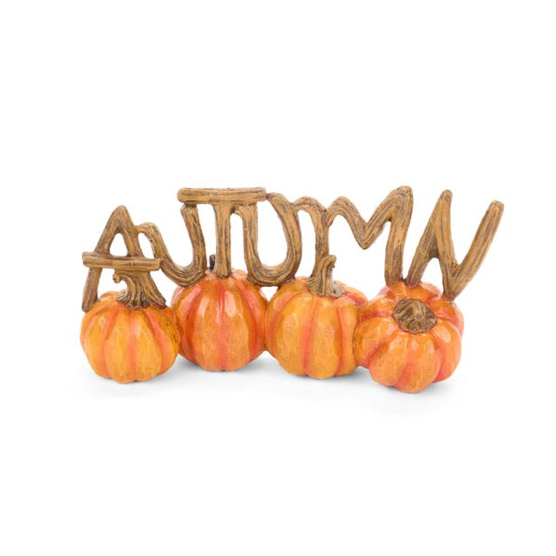NUVOLE DI STOFFA Decorazione Scritta Autumn con Zucchette