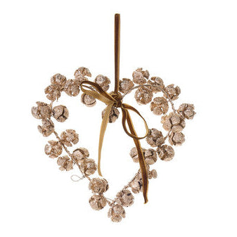 NUVOLE DI STOFFA Cuore Pigne Piccolo Oro in Metallo