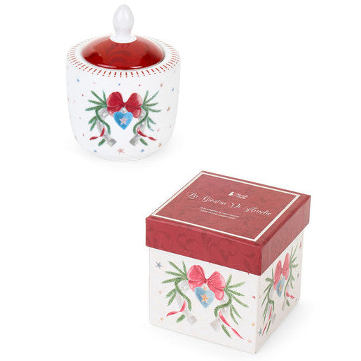 NUVOLE DI STOFFA Zuccheriera in Porcellana con Scatola "LA GIOSTRA DI AMELIE"