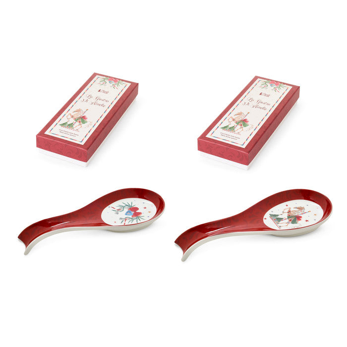 NUVOLE DI STOFFA Poggiamestolo in Porcellana con Scatola "LA GIOSTRA DI AMELIE"