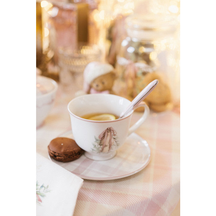 NUVOLE DI STOFFA Set da 2 Tazze con Piattino in Porcellana "DARLING"