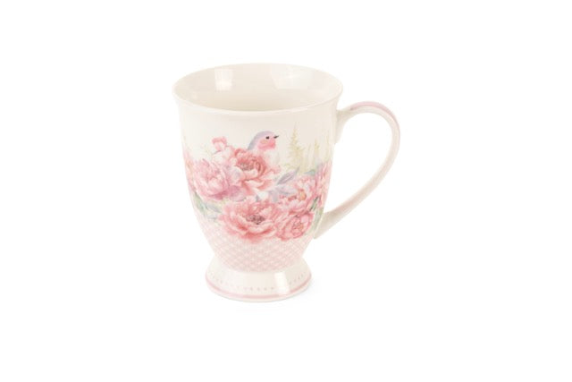 NUVOLE DI STOFFA Tazza Mug in Porcellana con Farfalla o Uccellino con Scatola "FIORIRÀ"