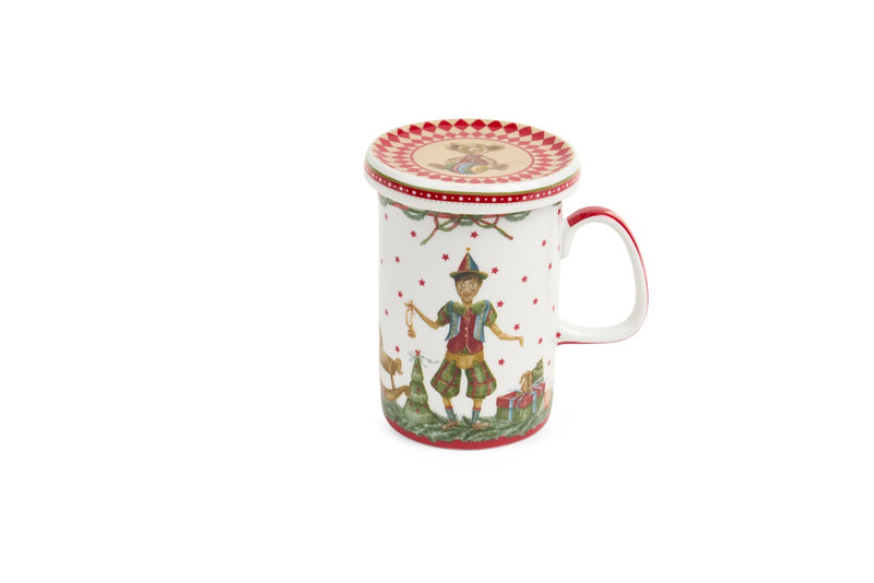 NUVOLE DI STOFFA Tisaniera con Coperchio "VINTAGE TOYS" in Porcellana e Scatola