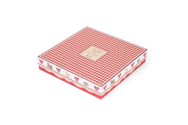 NUVOLE DI STOFFA Set 2 Piatti Albero "VINTAGE TOYS" in Porcellana con Scatola