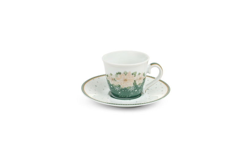 NUVOLE DI STOFFA Tazzina da Caffè con Piattino "SILENT GOLD" — Set da 2 in Scatola Regalo