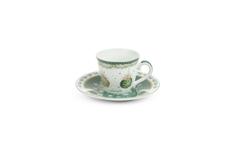 NUVOLE DI STOFFA Tazzina da Caffè con Piattino "SILENT GOLD" — Set da 2 in Scatola Regalo