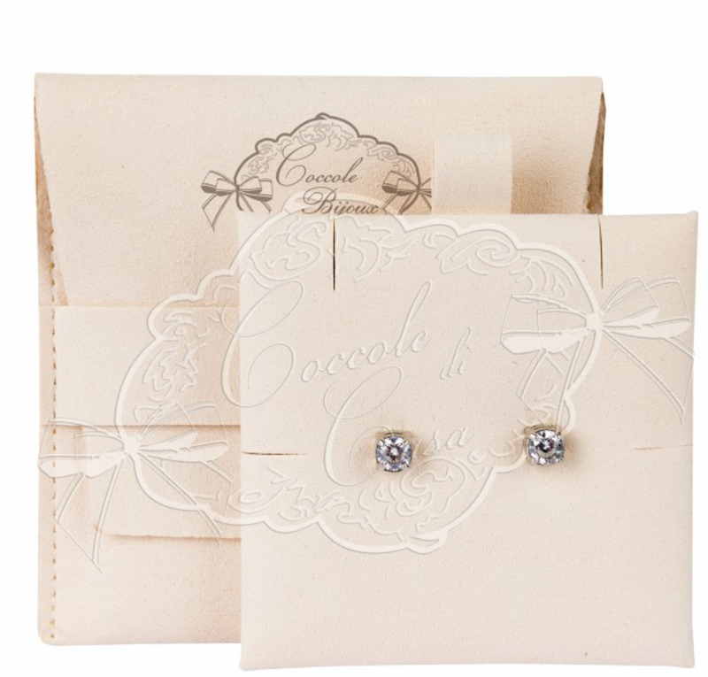 COCCOLE DI CASA Orecchini Punto Luce Argentati con Sacchetto