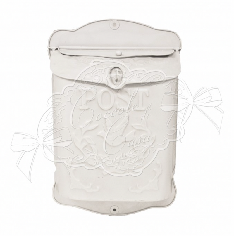 COCCOLE DI CASA Portalettere/Cassetta Postale in Ferro Avorio