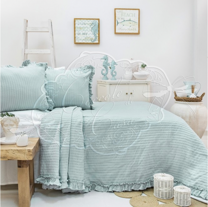 COCCOLE DI CASA Set Copriletto Matrimoniale con 2 Federe Copriguanciale "ANNY"