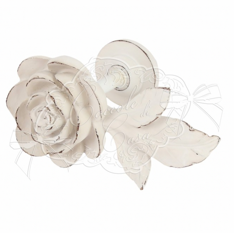 COCCOLE DI CASA Set 2 Ferma tenda Rosa con Foglia in Resina