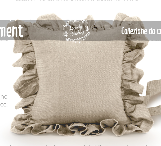 LOVELY SHABBY Set 6 Cuscini Sedia Naturale ELEMENT