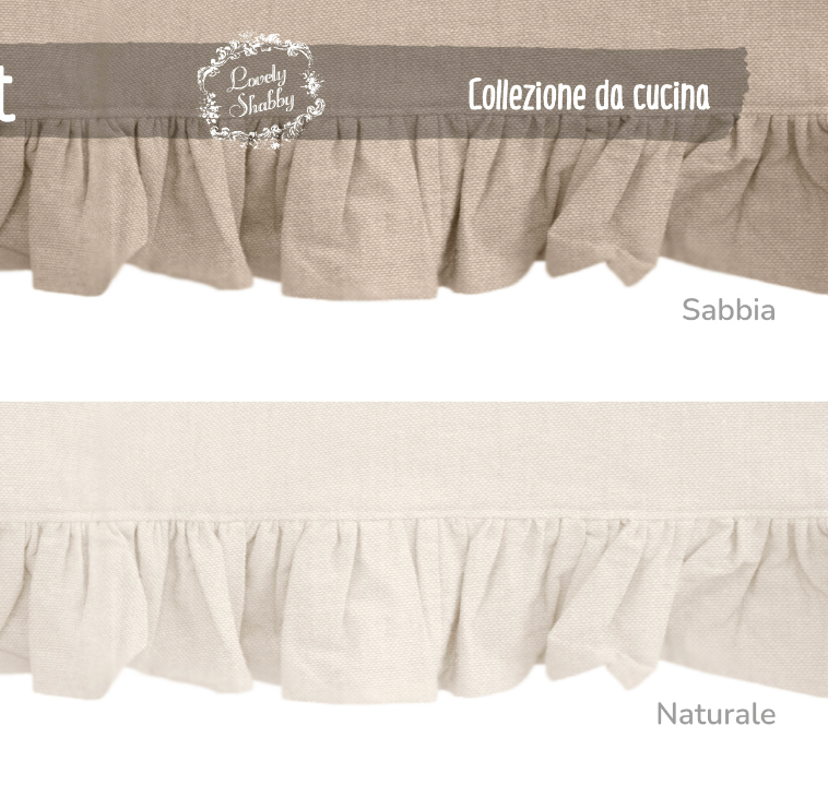 LOVELY SHABBY Set 6 Cuscini Sedia Naturale ELEMENT