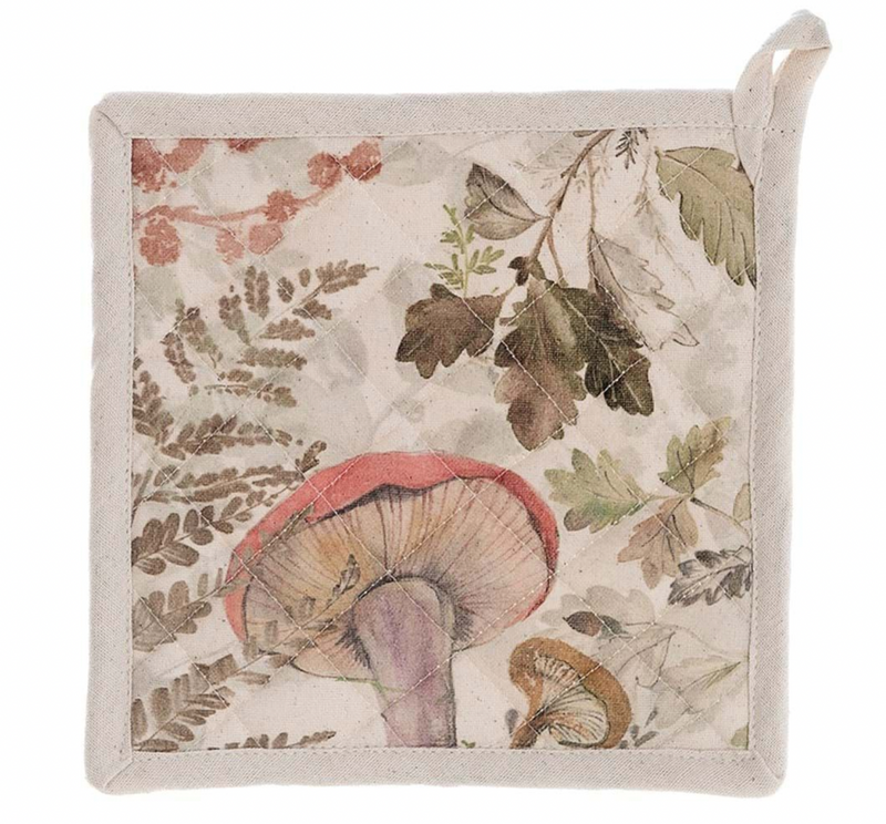 BLANC MARICLÒ Presina Autunnale " FORET ENCHANTEE " con Foglie e Funghi