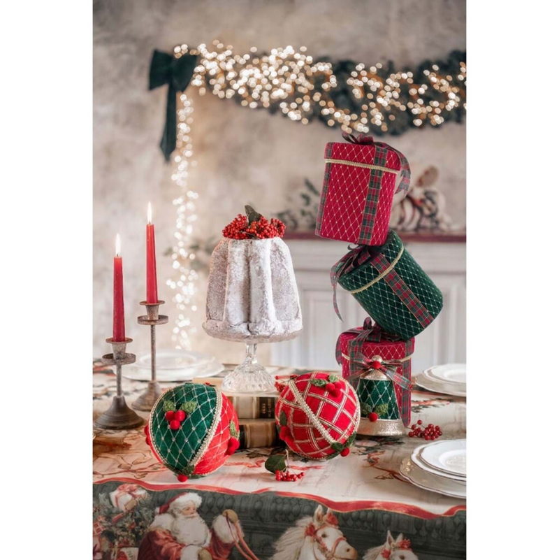 BLANC MARICLÒ Decorazione Natalizia Con Pacchi Regalo “FASTO ANTICO” 38 × 24 × 86 Cm