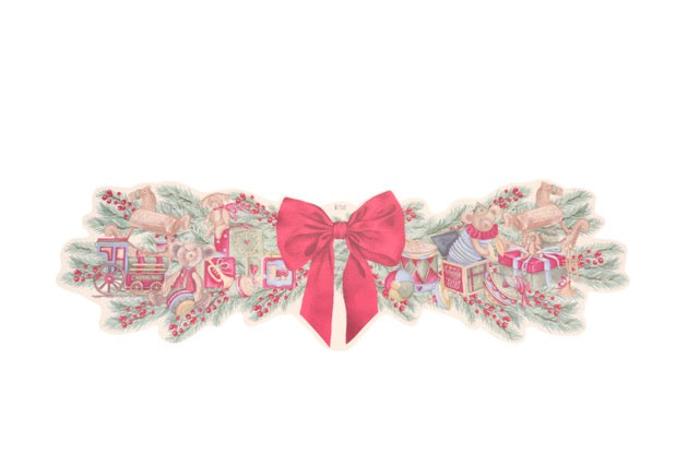 NUVOLE DI STOFFA Centrotavola/Runner Natalizio "VINTAGE TOYS" 121 x 36.4