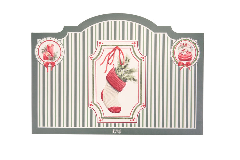 NUVOLE DI STOFFA Tovaglietta Americana Sagomata "MAGIC NOËL" in Vinile 50x35 cm — 2 Varianti