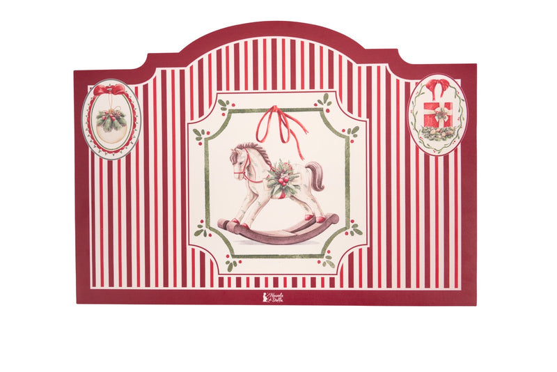 NUVOLE DI STOFFA Tovaglietta Americana Sagomata "MAGIC NOËL" in Vinile 50x35 cm — 2 Varianti