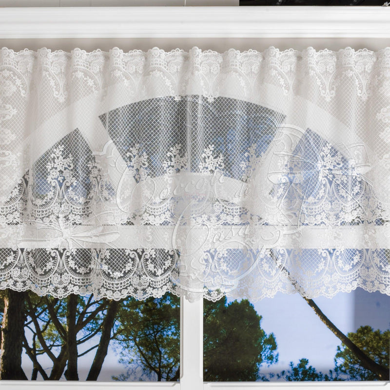 COCCOLE DI CASA Mantovana in Pizzo Francese Doppia Balza "Violet"