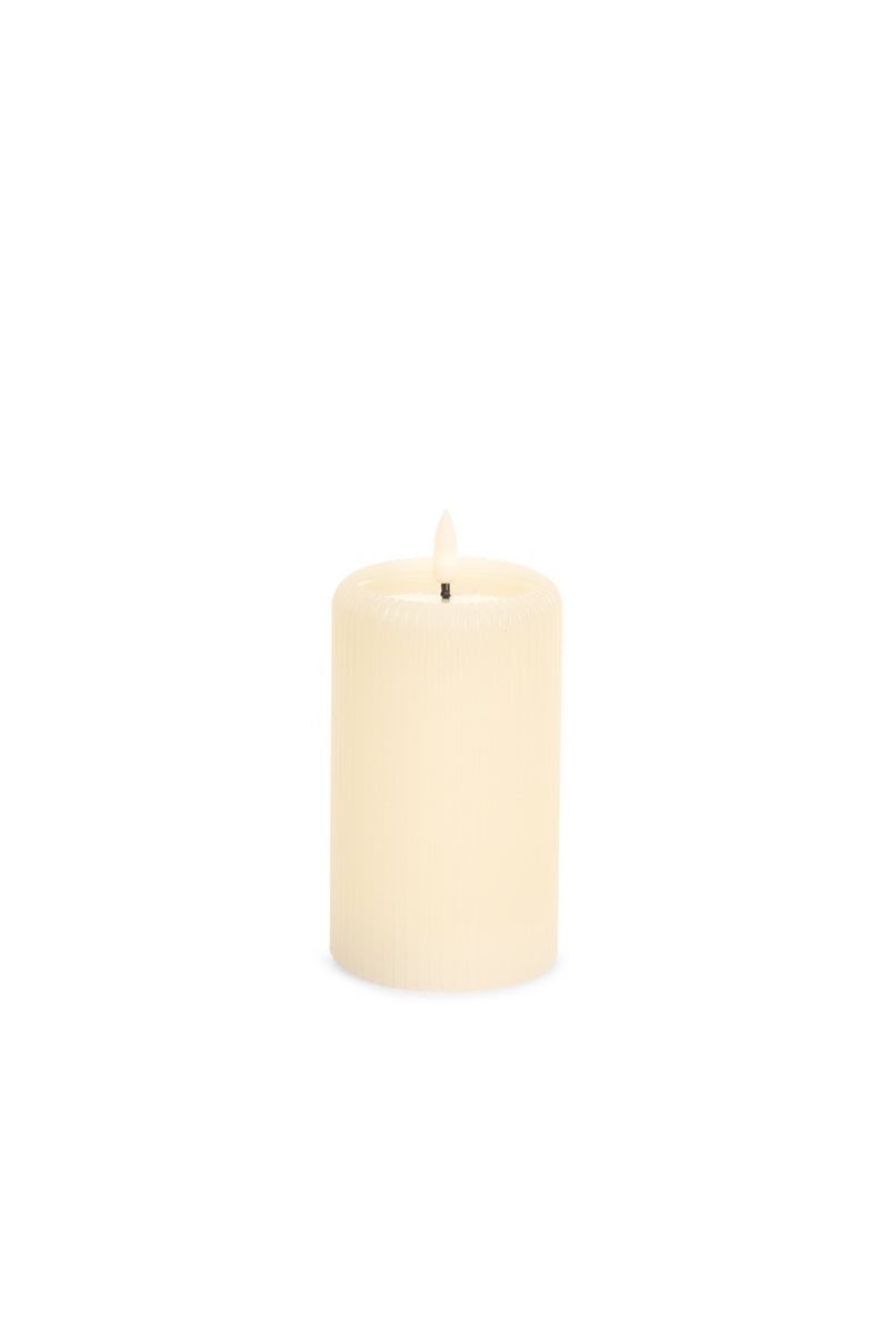 NUVOLE DI STOFFA Candela LED Rossa Verdone Avorio 7,5 X 7,5 X 12,5 Cm