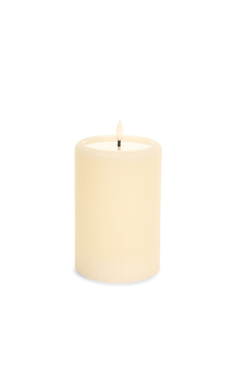 NUVOLE DI STOFFA Candela LED Rossa Verdone Avorio 10 X 10 X 15 Cm