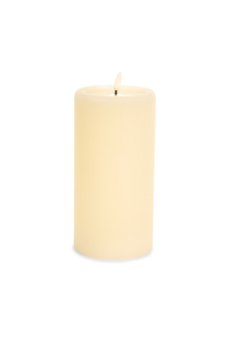 NUVOLE DI STOFFA Candela LED Rossa Verdone Avorio 10 X 10 X 20 Cm