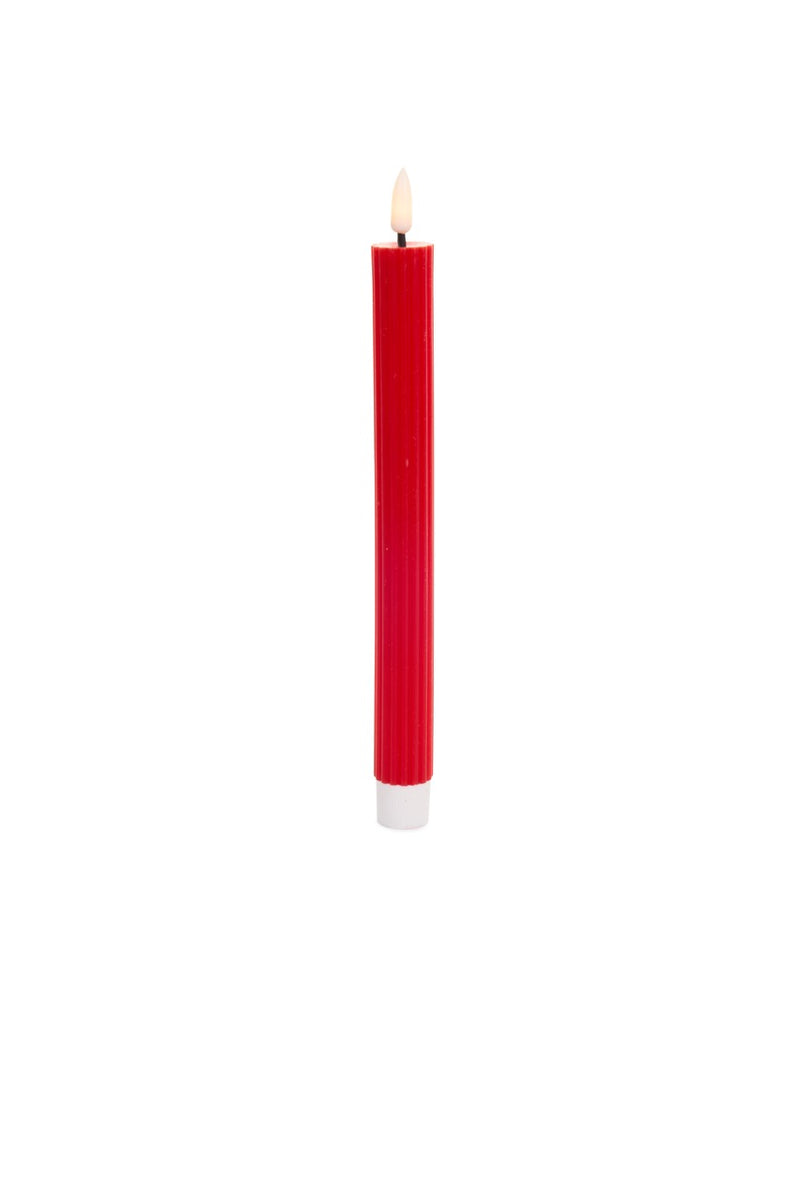 NUVOLE DI STOFFA Set 2 Candele con LED Rosso / Verdone / Avorio