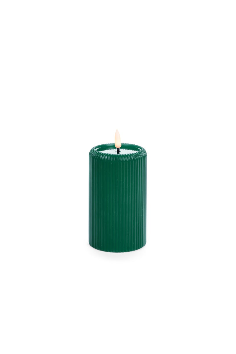 NUVOLE DI STOFFA Candela LED Rossa Verdone Avorio 7,5 X 7,5 X 12,5 Cm