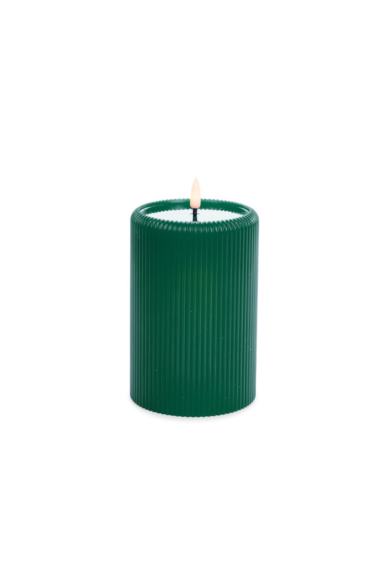 NUVOLE DI STOFFA Candela LED Rossa Verdone Avorio 10 X 10 X 15 Cm