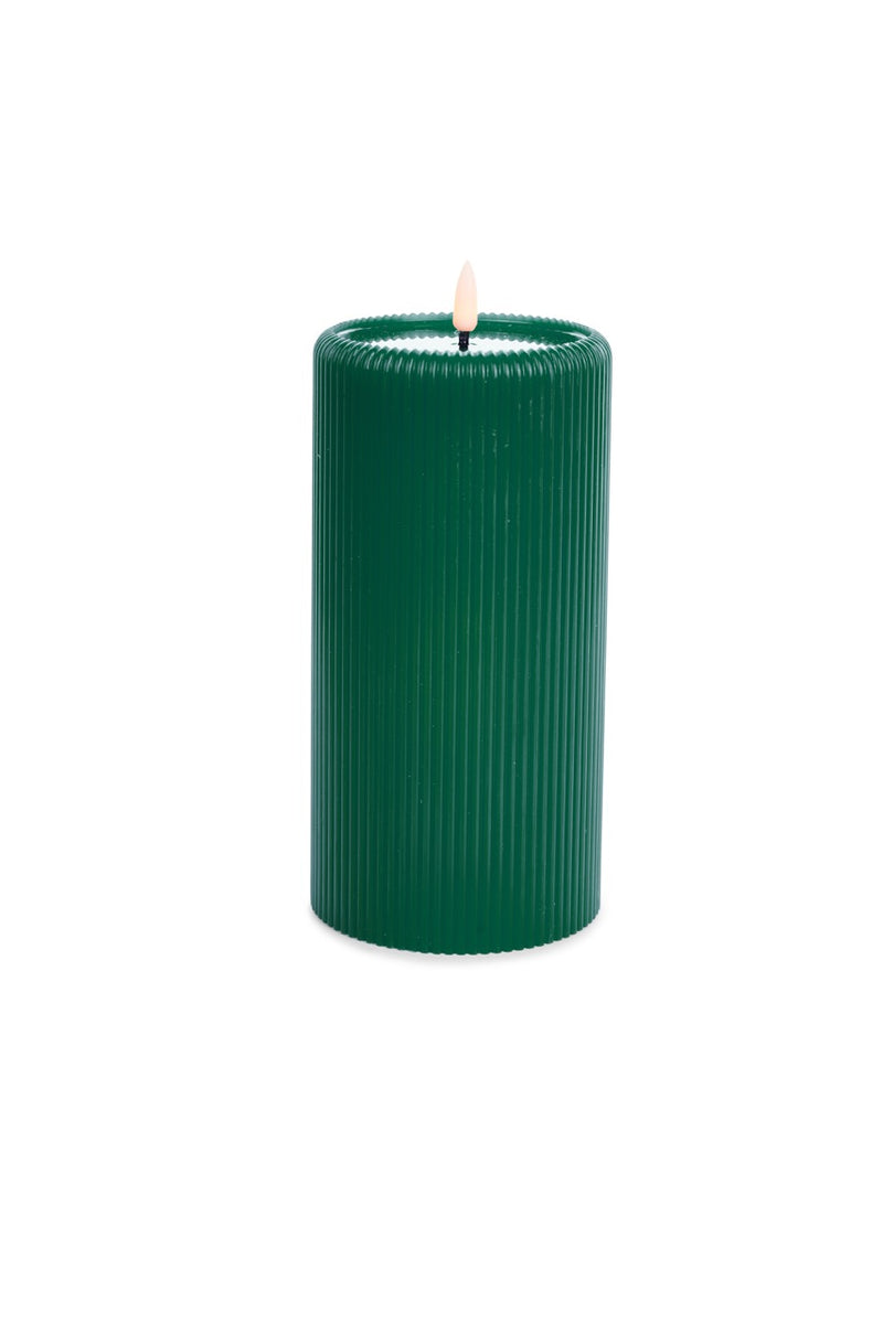 NUVOLE DI STOFFA Candela LED Rossa Verdone Avorio 10 X 10 X 20 Cm