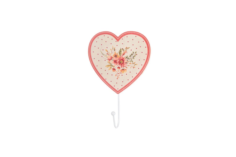 NUVOLE DI STOFFA Appendino a Muro Cuore "GIARDINO D'AUTUNNO" H 24x15x4,5 cm — 2 Varianti