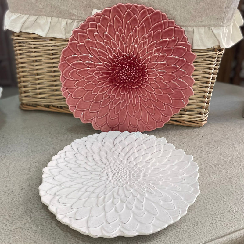 BLANC MARICLÒ Sottopiatto o Vassoio Forma Fiore in Ceramica