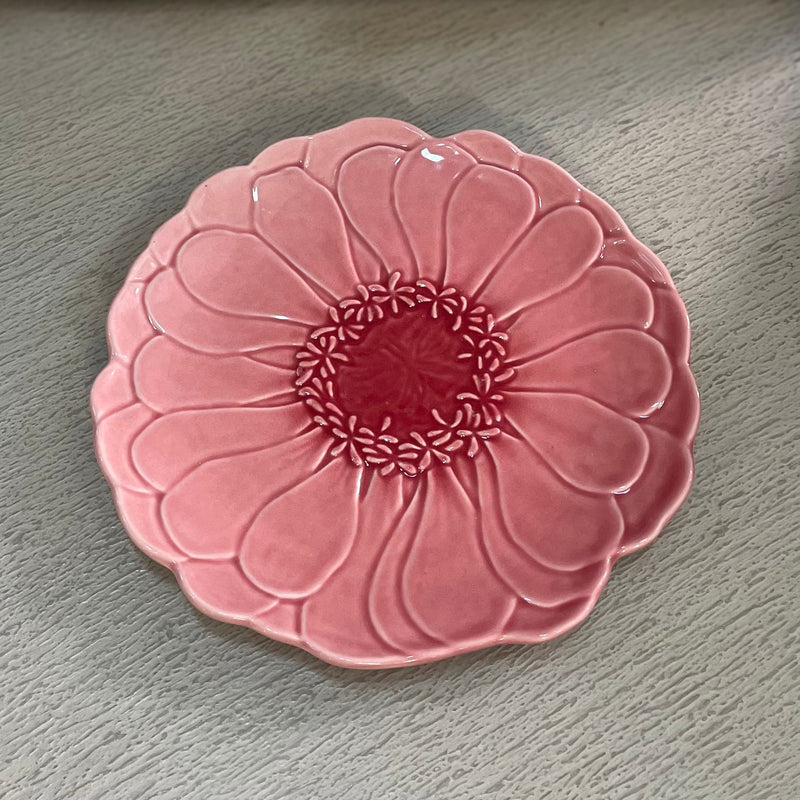 BLANC MARICLÒ Piatto Piccolo o Vassoio Rosa Forma Fiore in Ceramica