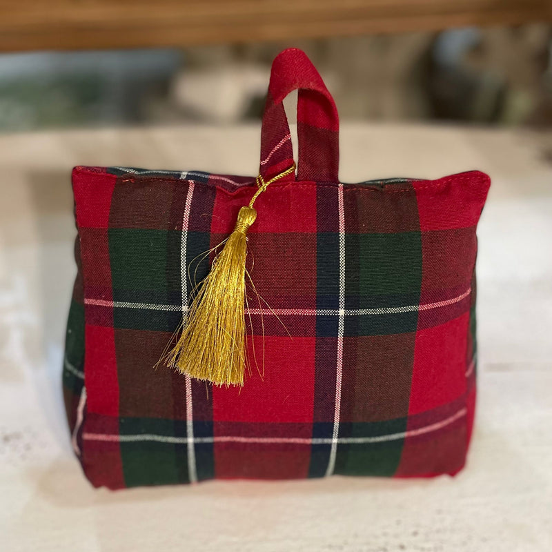 BLANC MARICLÒ Fermaporta Tartan in Cotone