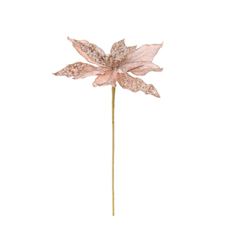 NUVOLE DI STOFFA Fiore Decorativo Stella di Natale Rosa D.27 cm
