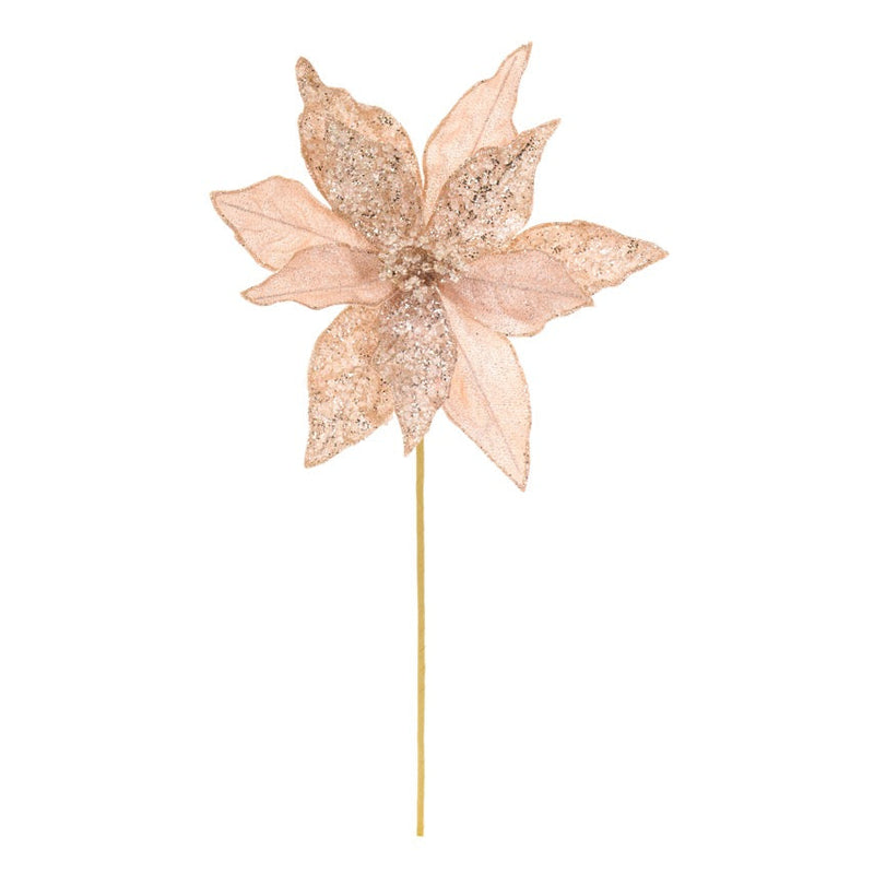 NUVOLE DI STOFFA Fiore Decorativo Stella di Natale Rosa D.27 cm
