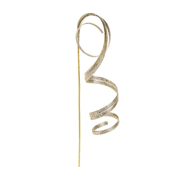NUVOLE DI STOFFA Ramo Ricciolo Glitter Champagne 53 Cm