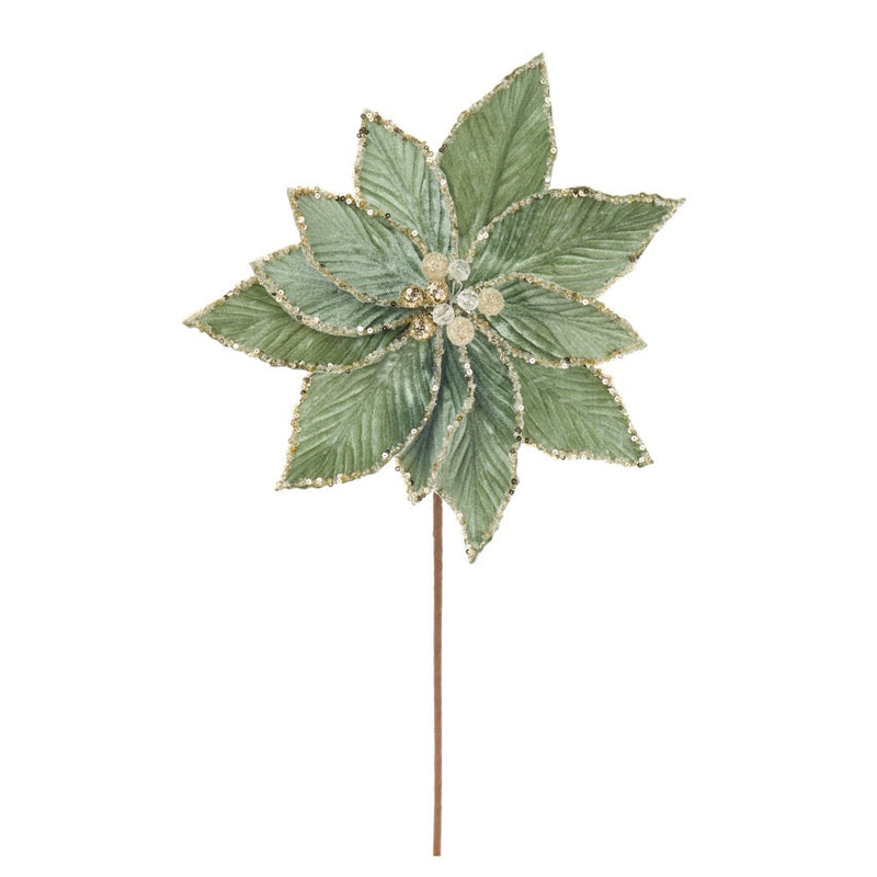 NUVOLE DI STOFFA Stella Di Natale Verde Salvia 30 x 45 Cm