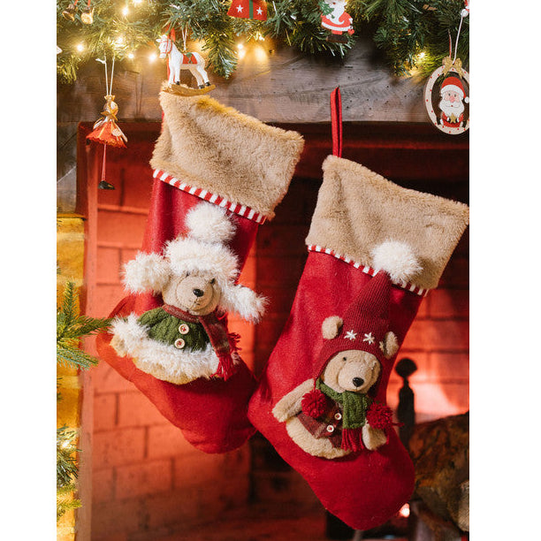 NUVOLE DI STOFFA Calze con Orsi con Cappello