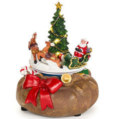 NUVOLE DI STOFFA Carillon Natalizio con Sacco e Doni " BEAR WONDERLAND "