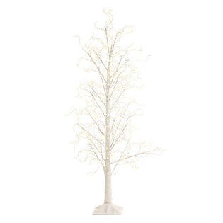 NUVOLE DI STOFFA Albero in PVC Bianco con 500 Led