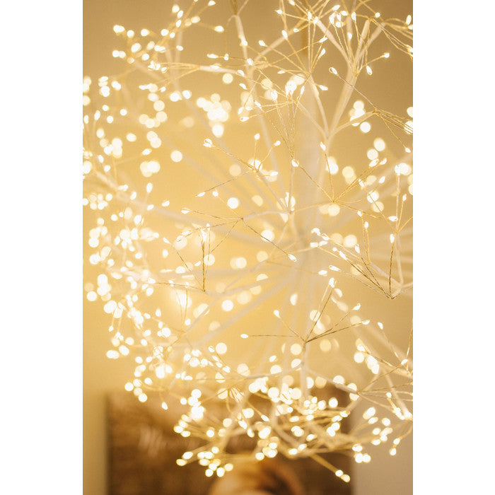 NUVOLE DI STOFFA Palla Luminosa in Metallo Bianco con 1200 led