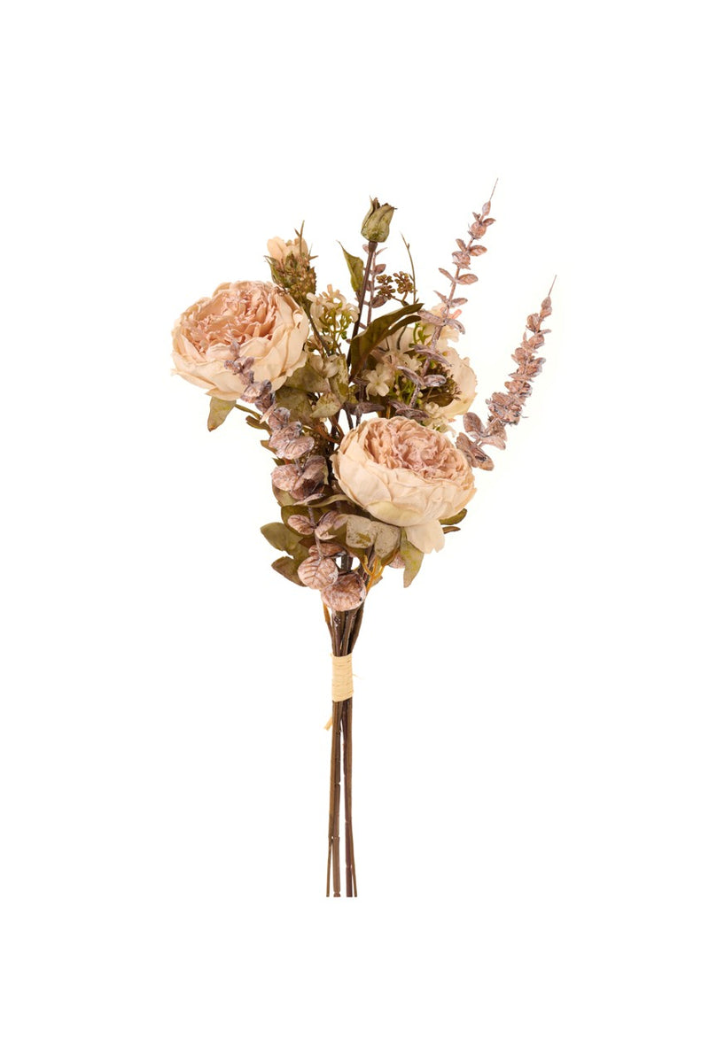 NUVOLE DI STOFFA Mazzo di Fiori di Peonie Crema