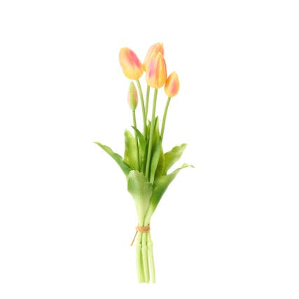NUVOLE DI STOFFA Set 5 Tulipani Artificiali Fucsia-Giallo