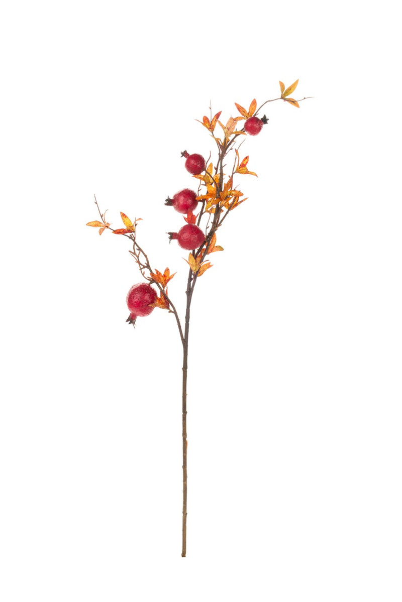 NUVOLE DI STOFFA Ramo Decorativo con Melograni 95 cm