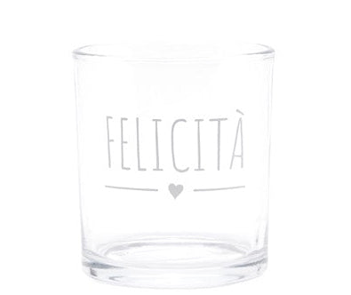 NUVOLE DI STOFFA Set/6 Bicchieri in Vetro Felicità