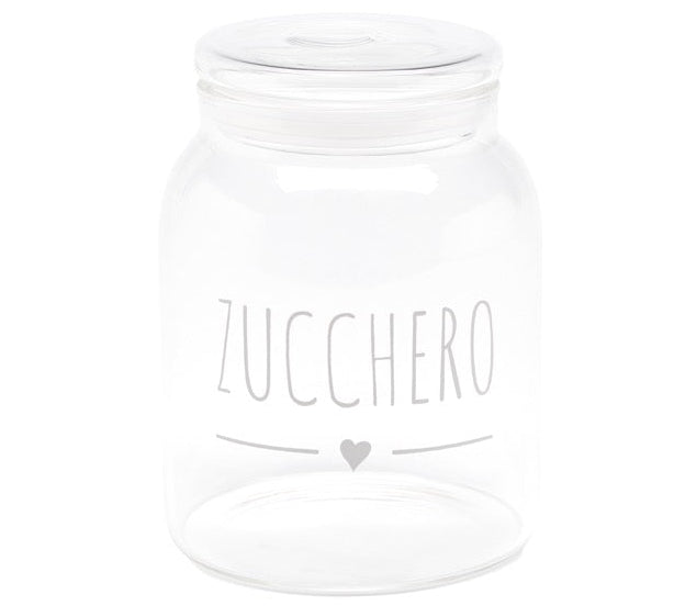 NUVOLE DI STOFFA Barattolo in Vetro " Zucchero "