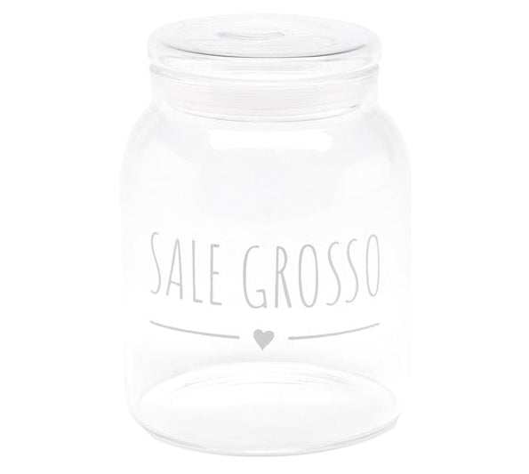 NUVOLE DI STOFFA Barattolo in Vetro " Sale Grosso "