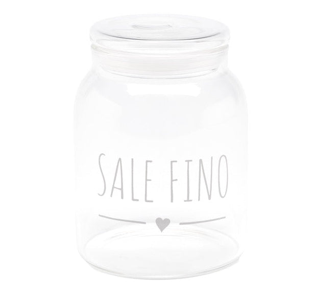 NUVOLE DI STOFFA Barattolo in Vetro " Sale Fino "