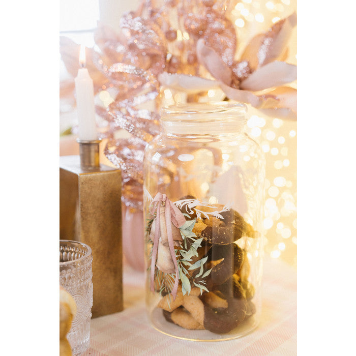 NUVOLE DI STOFFA Barattolo Grande in Vetro Boro con Campane " DARLING "